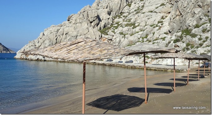 Premier bain de l’année à Symi