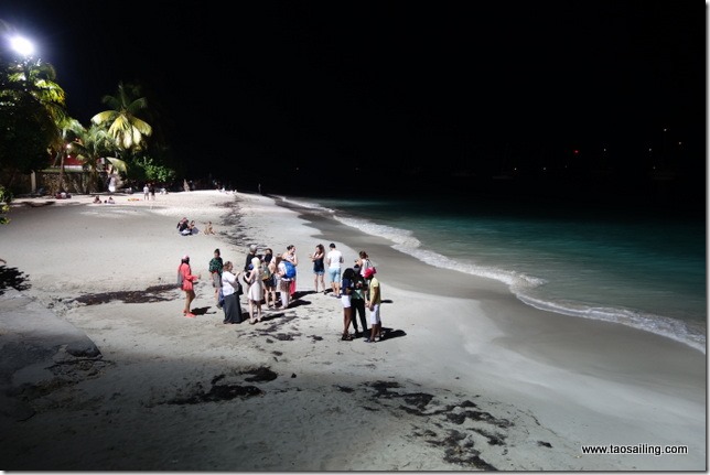 Plage du Gosier la nuit