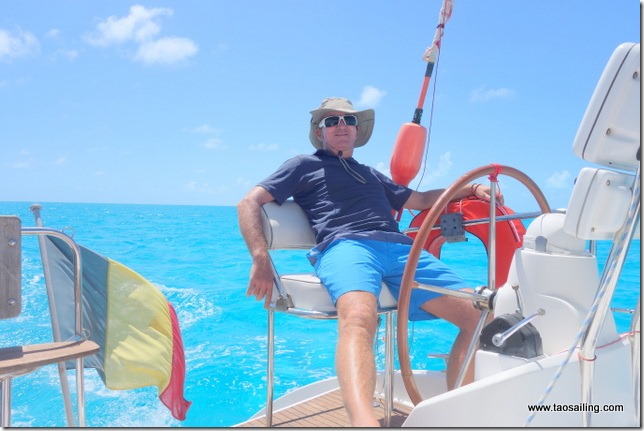 Traversée du Caico Bank avec 3 à 4 m d'eau